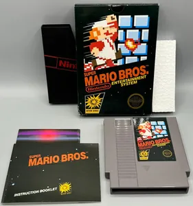 Super Mario Bros Gloss Nintendo NES 2nd Print CIB Complete W/ Manual &