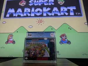 NEW Super Mario Kart, SNES 1992, First Print RARE Factory Sealed GRADE
