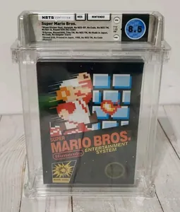 Nintendo NES 2nd Print Gloss Sticker Super Mario Bros Hangtab CIB